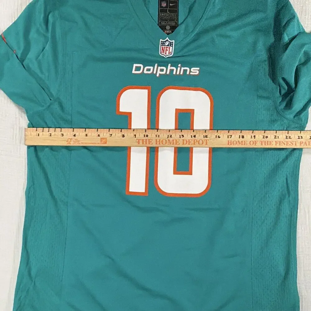 Nike Miami Dolphins Tyreek Hill #10 Aqua NFL Football Jersey Men's Size L
